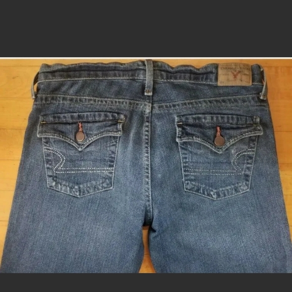 American Eagle Women's Jeans Size 8 Boot Cut Distressed Stretch Blue - Picture 3 of 11